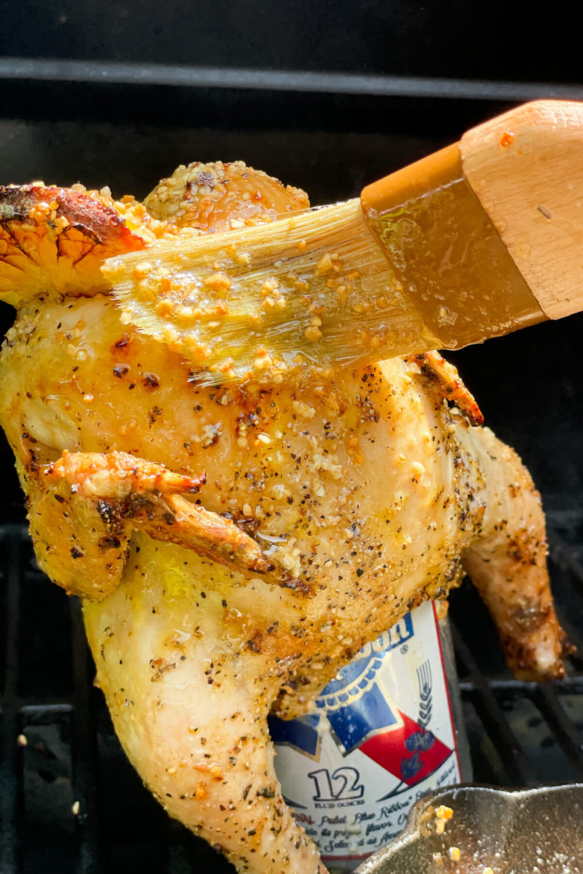 Beer Can Chicken - Basting