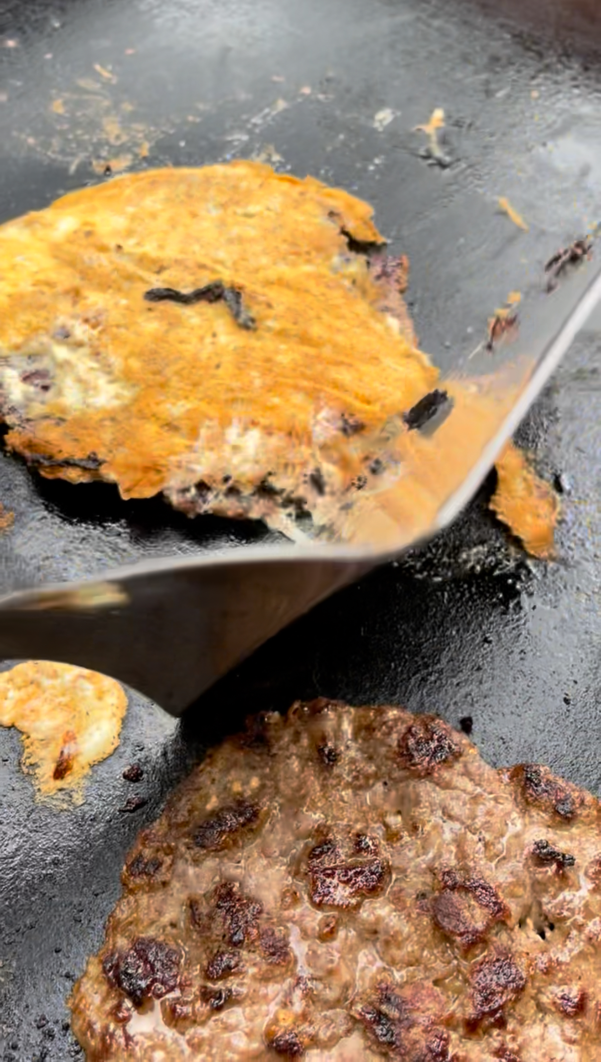 Crispy Gruyère Cheese French Onion Smash Burgers - Crispy Cheese