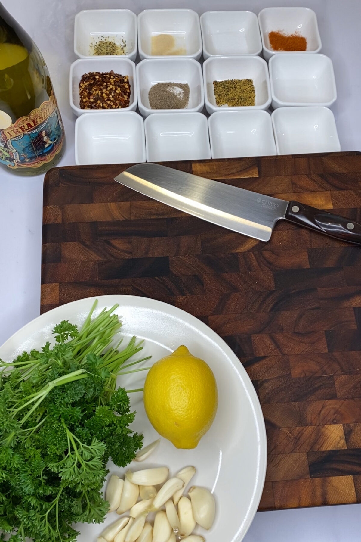 Skillet Smoked Shrimp Scampi - Ingredients