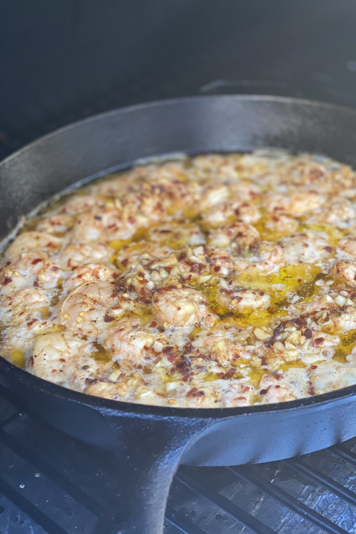 Skillet Smoked Shrimp Scampi - Method