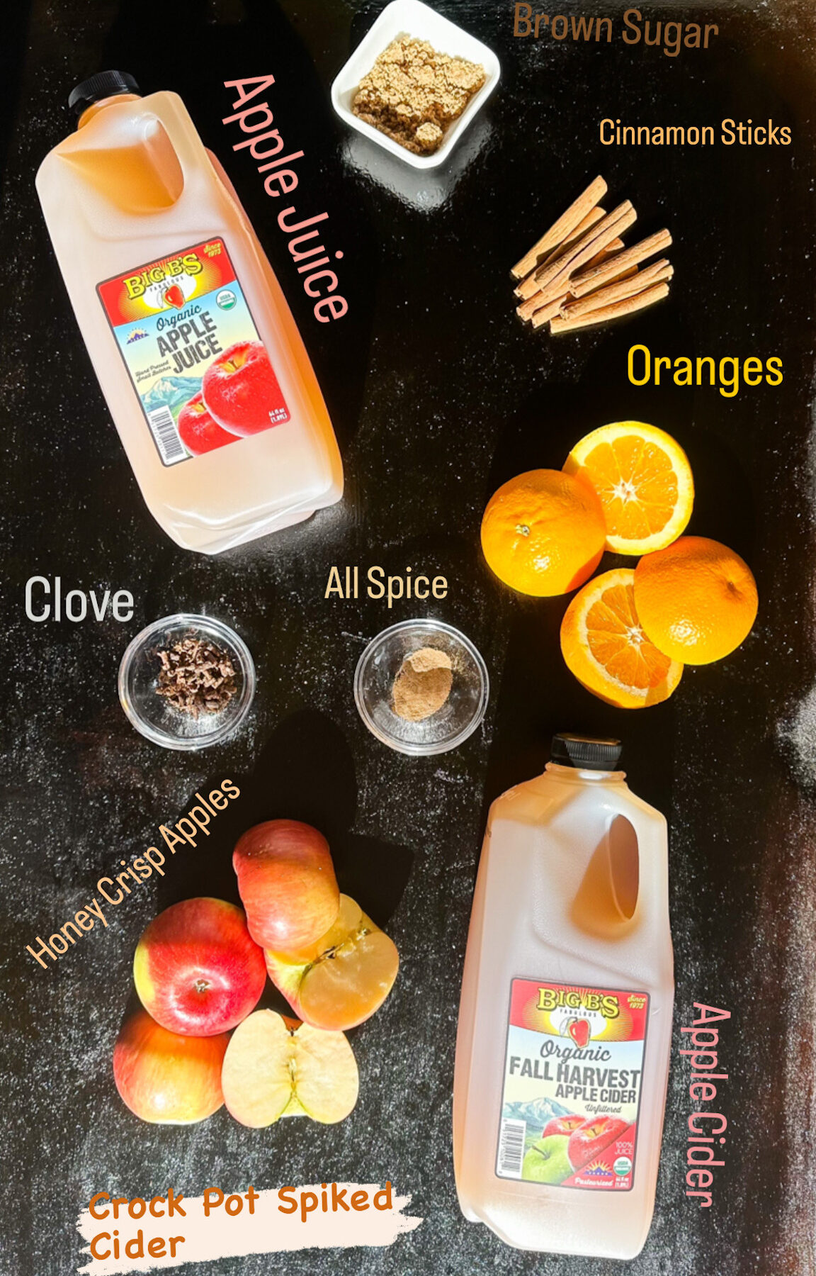 Warm Fall Apple Cider Punch - Ingredients