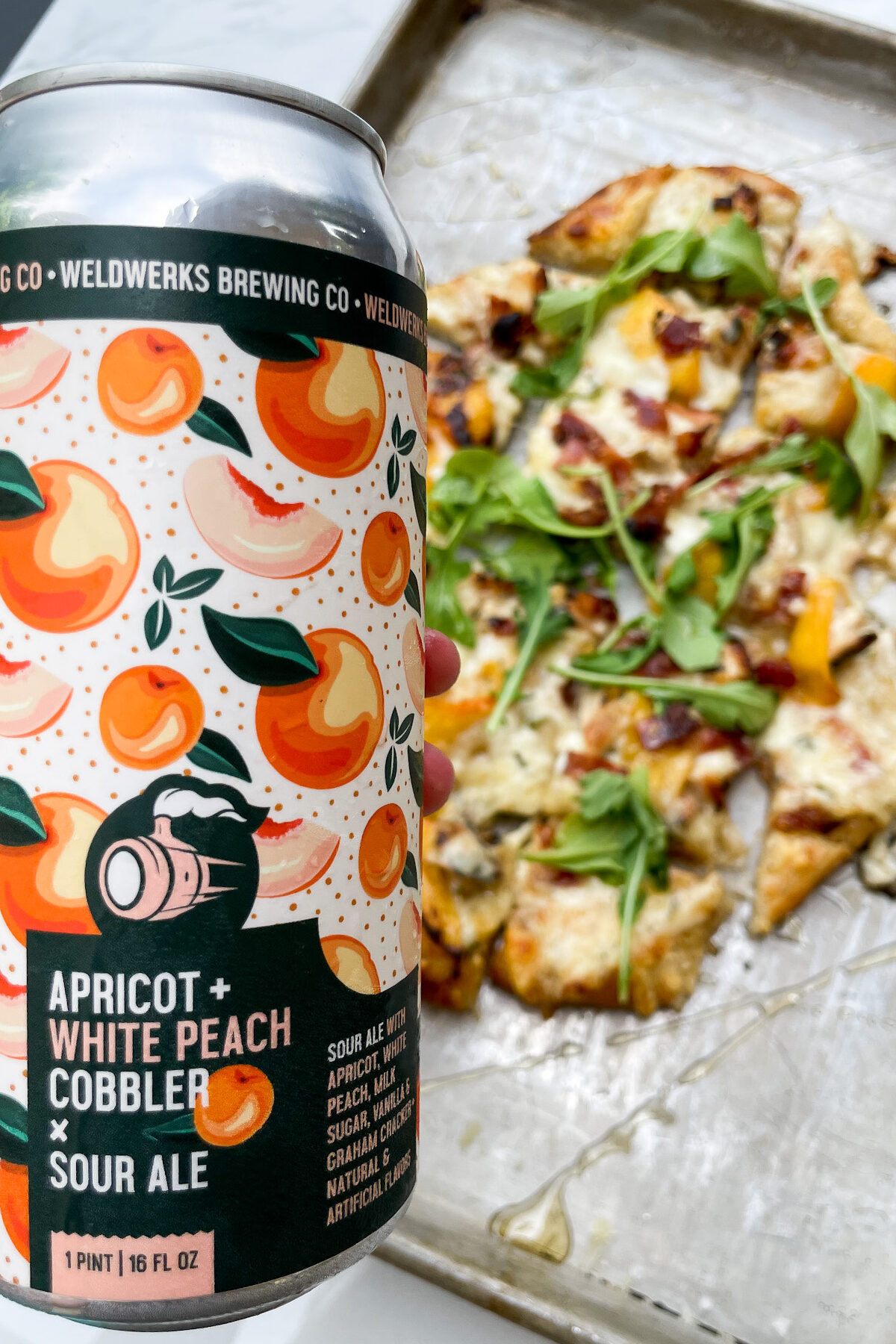 White Barbecue Chicken Peach Pizza - Pairing