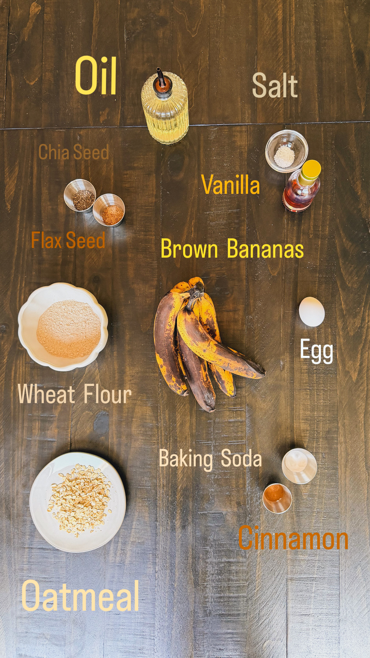 Baby Banana Oat Muffins - Ingredients