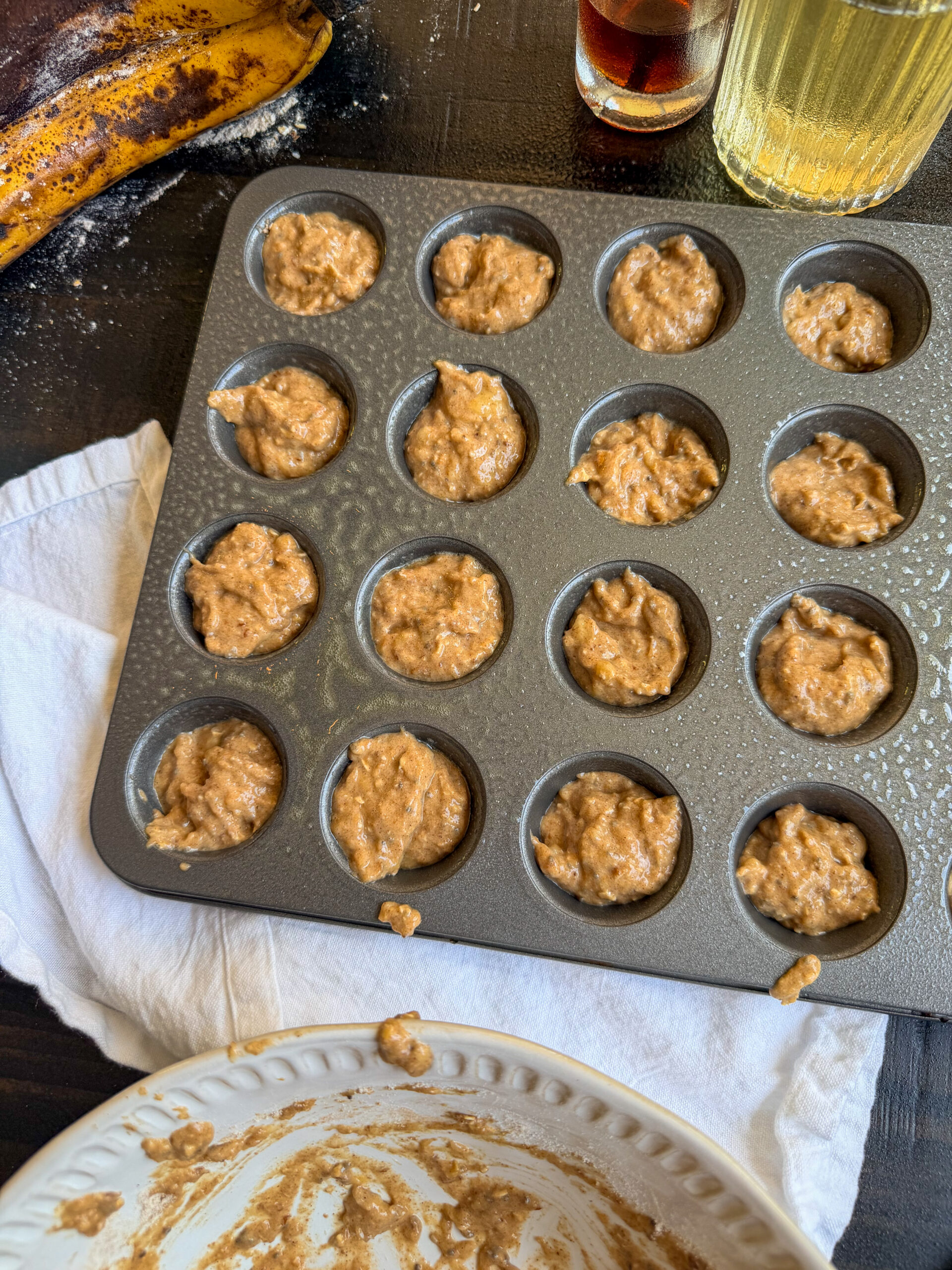 Baby Banana Oat Muffins - Method 2