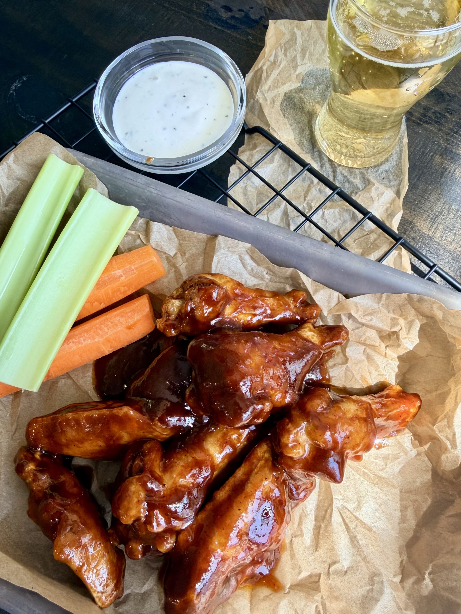 Brown Butter Barbeque Wings - Plated