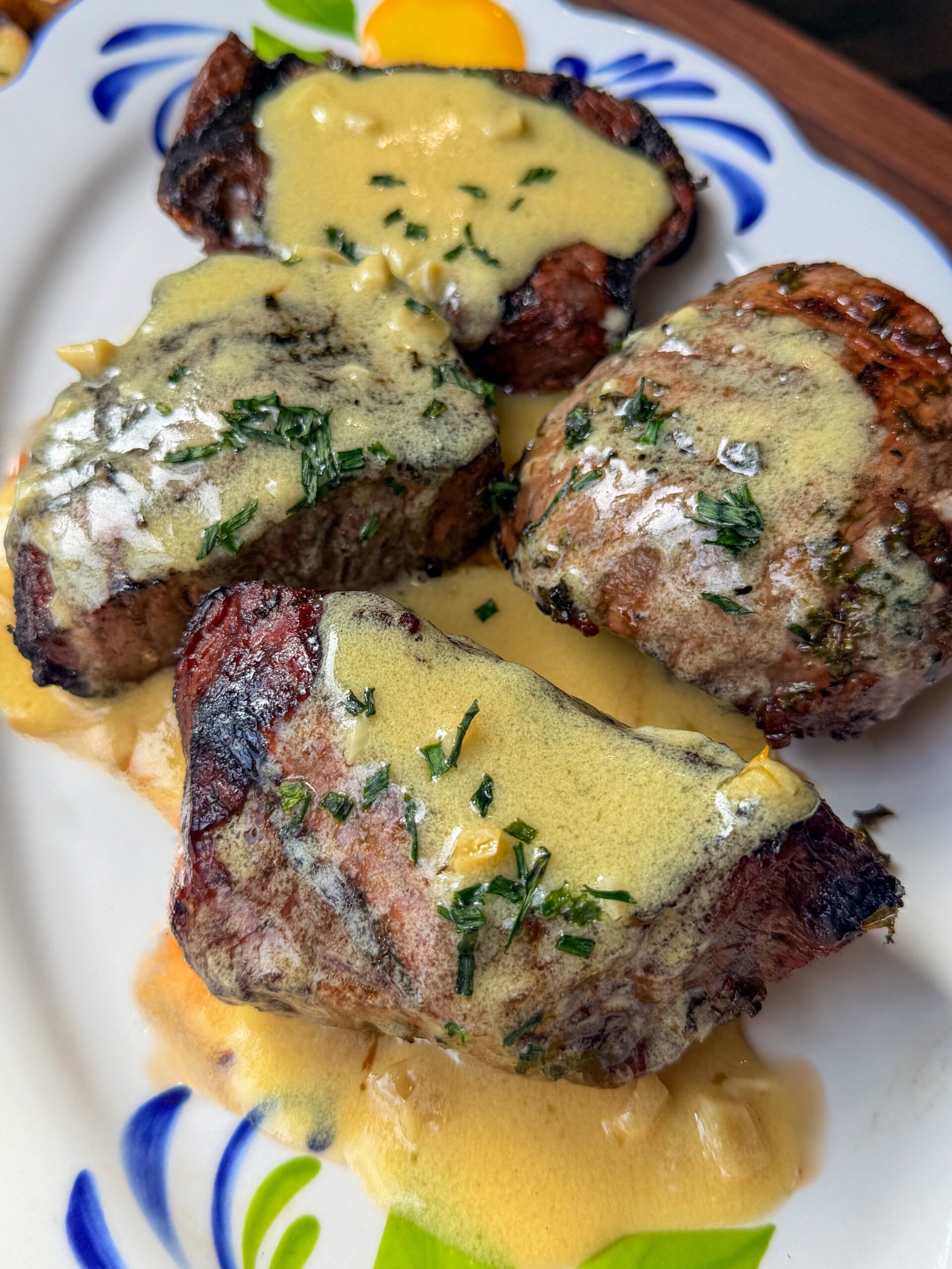 Dijon Garlic Butter Steak - Close up