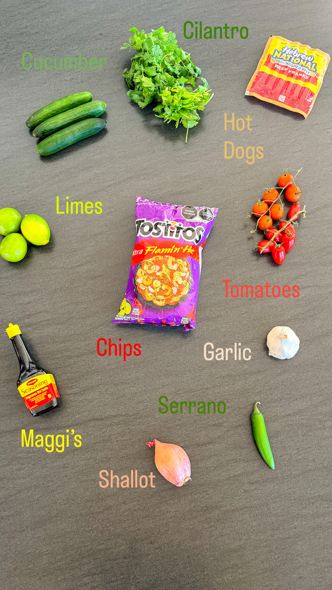 Flamin' Hot Tostitos Hot Dog Ceviche - Ingredients
