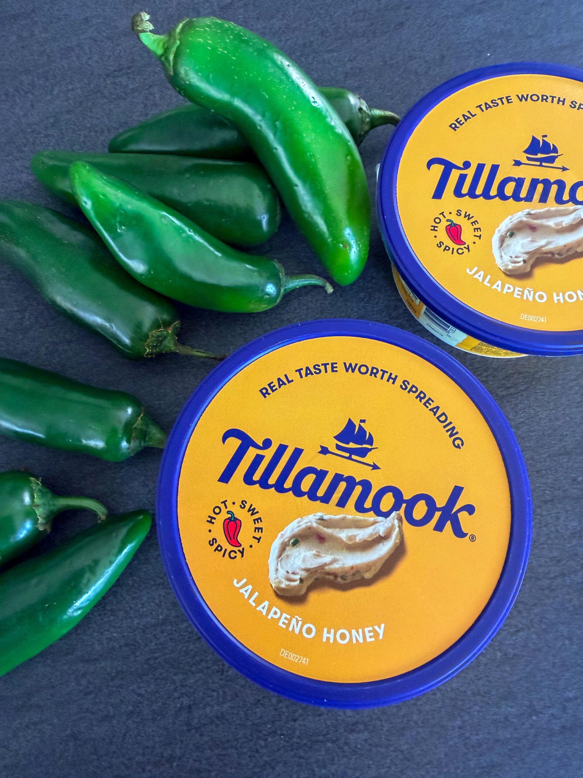 3-Ingredient Tillamook Jalapeño Honey Poppers - Peppers and Cream Cheese