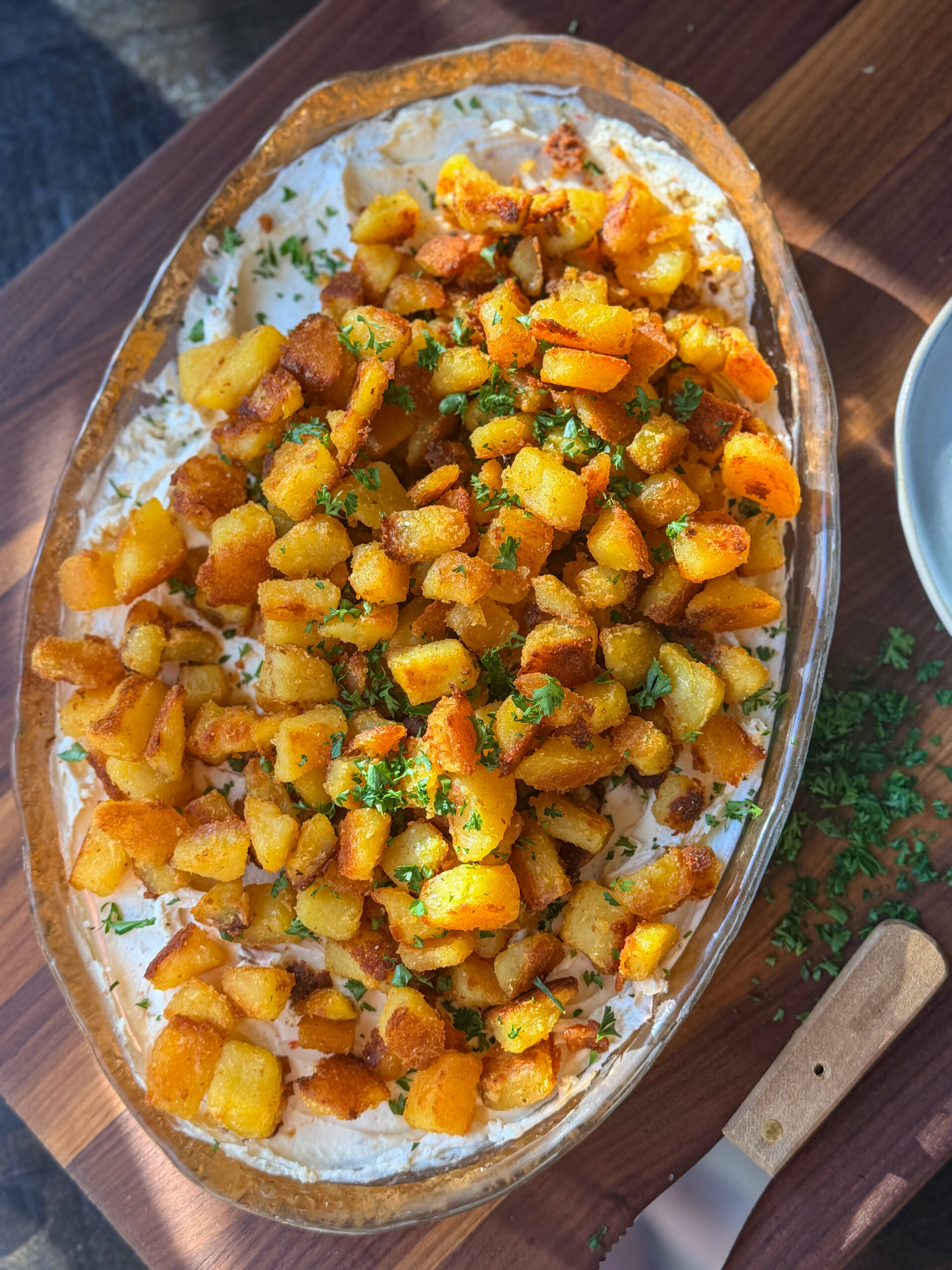 Crispy Beef Tallow Potatoes with Spicy Boursin Dip - Cover